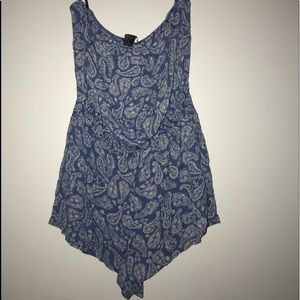 Strapless romper